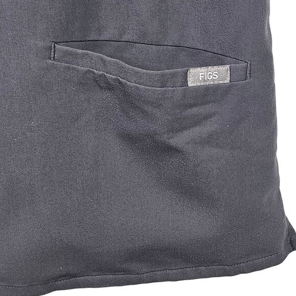 FIGS Casma Three-Pocket Scrub Top Charcoal Gray Women's XS - Picture 4 of 10